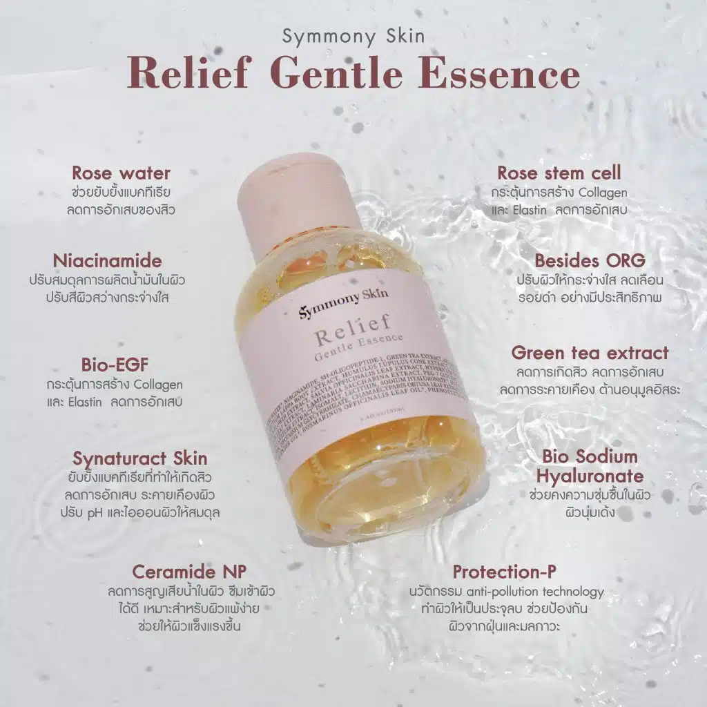 Relief Gentle Essence — ส่วนผสมสำคัญ